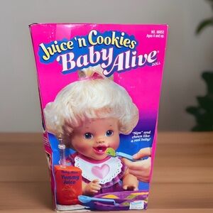 Vintage 1995 Juice 'n Cookies BABY ALIVE Doll - Sealed New Open Box